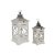 Home ESPRIT Lyktsats Home ESPRIT Naturell Glas Gran Arab 26,5 x 26,5 x 65 cm (2 Delar)