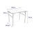 Marbueno Hopfällbart Aluminiumbord D25 Blandade Camping och strand 90X60X39/70 cm 10031