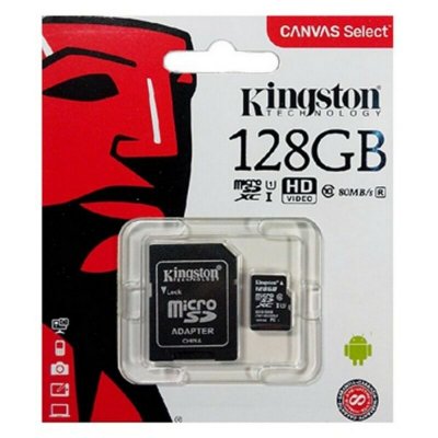 Micro-SD Minneskort med Adapter Kingston SDCS2/128GB exFAT 128 GB