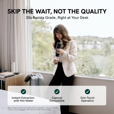 Outin Bärbar Kaffebryggare OUTINTEAL Turkos Rostfritt stål 80 ml