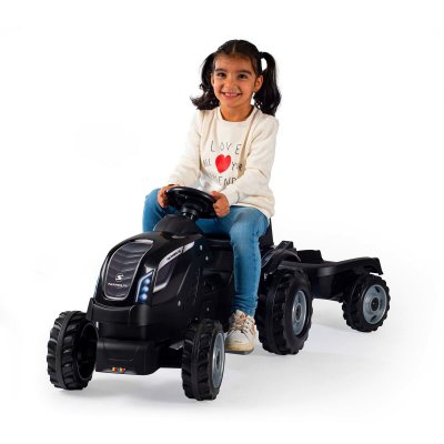 Smoby Trehjuling Traktor Släp svart plast