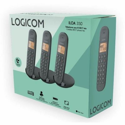 Logicom Trådlös Telefon ILOA 350 TRIO Svart plast