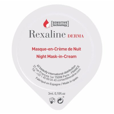 Rexaline Fuktande nattmask Derma 3 ml 75 x 6 Känslig hud rosa