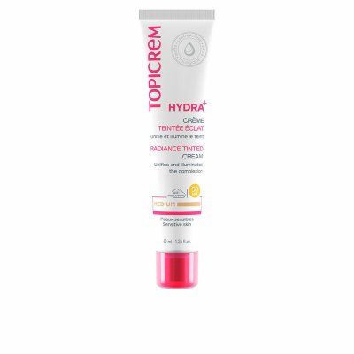 Topicrem Hydrerande kräm med färg Topicrem Hydra+ Medium Spf 50 40 ml