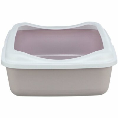Trixie Kattlåda Classic Vit Lila Plast 37 × 15 48 cm