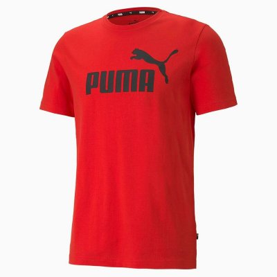 Heren-T-Shirt met Korte Mouwen Puma LOGO TEE 586666 11 Rood