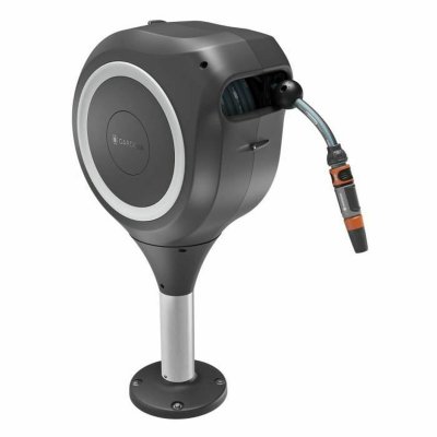 Gardena Slangvinda RollUp Ø 13 mm Trä Plast Automatisk Golv 15 m Mörkgrön