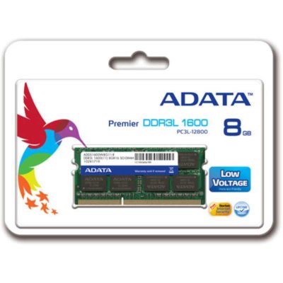 Adata RAM-minne ADDS1600W8G11-S 8 GB 1600 mHz DDR4 DDR3L CL11 Grön