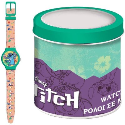 Lilo & Stitch Barnklocka - TIN BOX Ø 33 mm Plast