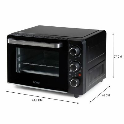 DOMO Elektrisk Mini-ugn 1300 W 20 L Svart