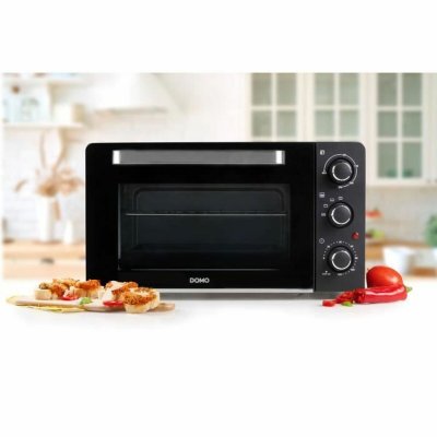 DOMO Elektrisk Mini-ugn 1500 W 28 L svart