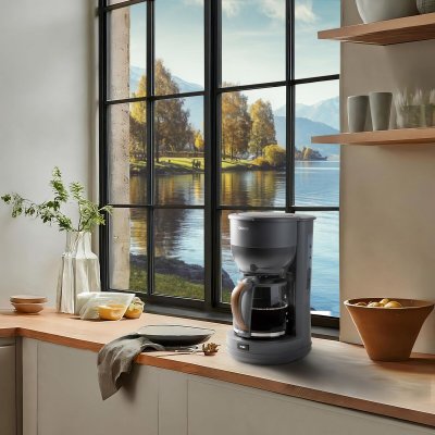 DOMO Kaffebryggare DO754K Grå 900 W 10 Csészék 1, 25 L rostfritt stål