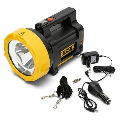 Stak Uppladdningsbar LED-handficklampa CREE BULLDOG 30 W 2200 lm Metall