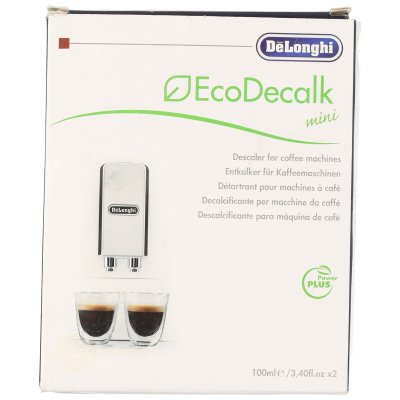 DeLonghi Avkalkare EcoDecalk 2x100ml 2 x 100 ml Avkalkning till Kaffebryggare Vit Plast