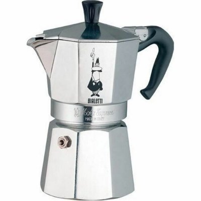 Bialetti Italiensk Kaffepanna Moka Express Aluminium Silvrig