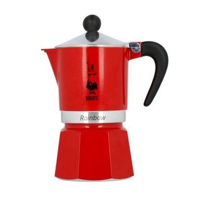 Bialetti Italiensk Kaffepanna Bialetti Rainbow röd 6 Koppar Aluminium
