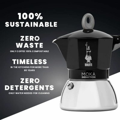 Bialetti Italiensk Kaffepanna 0006934/NP Svart Aluminium