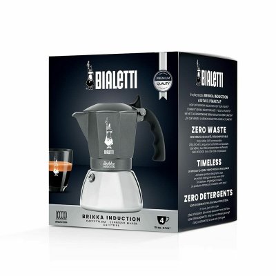 Bialetti Italiensk Kaffepanna Brikka Silvrig Aluminium
