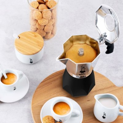 Bialetti Italiensk Kaffepanna BRIKKA Svart Aluminium 2 Csészék