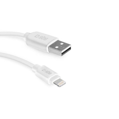 USB auf Lightning Verbindungskabel SBS TECABLEUSBIP52W Weiß (2 m)