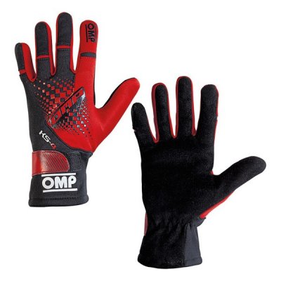 Men's Driving Gloves OMP MY2018 Rød Svart