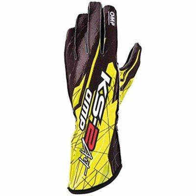 Karting Gloves OMP KS-2 ART Størrelse XL Gul