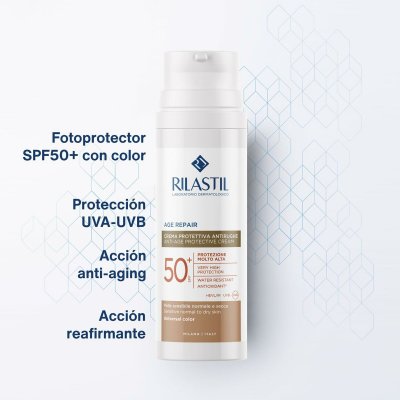 Rilastil Solskydd med färg Age Repair Spf 50+ 50 ml Anti beige Polyester