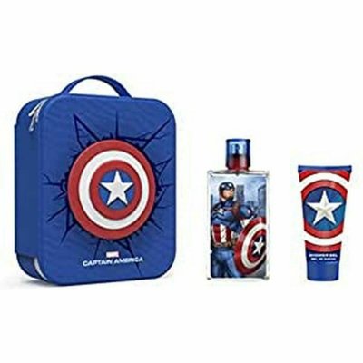 Parfumset voor Kinderen Cartoon Capitan America Neceser Lote Captain America 3 Onderdelen 2 Onderdelen