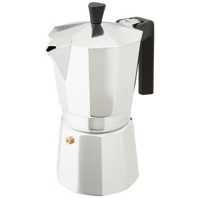 Valira Italiensk Kaffepanna VITRO 9T Silvrig Aluminium 9 Koppar Svart