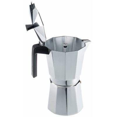 Valira Italiensk Kaffepanna VITRO 12T Silvrig Aluminium 12 Csészék Svart