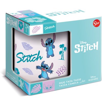 Stitch Mugg Blå Lila Keramik 350 ml