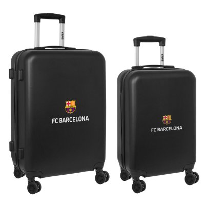 F. C. Barcelona Uppsättning resväskor + mediano 24 Trolley / Tralle Svart 40 x 63 26 cm (2 Delar) polyester