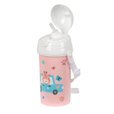 Safta Vattenflaska Jirafa Korall PVC 500 ml