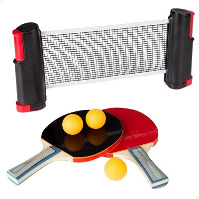 Ping Pong Set med nät Colorbaby Indragbar
