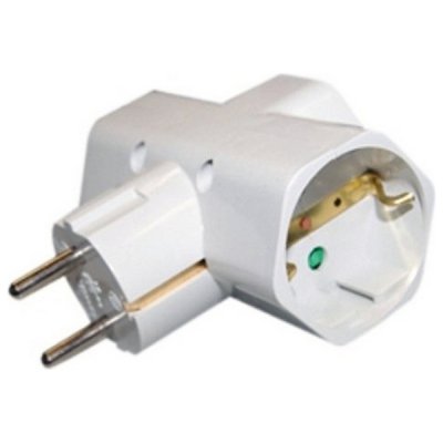 Plug Adapter Silver Electronics 49265 3500W Wit