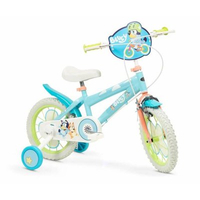 Bluey Barncykel 14" Blå Grön