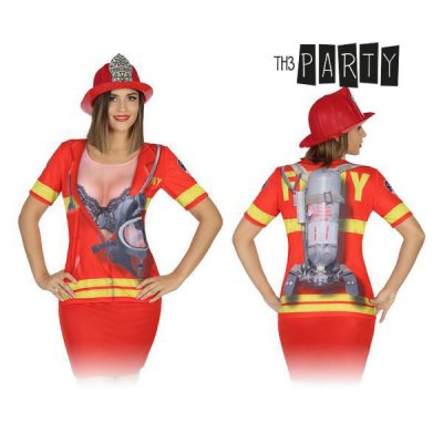 T-shirt för vuxna 8263 Kvinnlig brandman