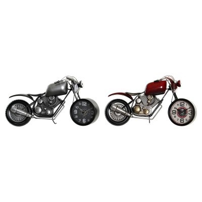 Bordur DKD Home Decor Motorrad 44 x 13,5 x 23 cm Rot Grau Eisen Vintage (2 Stück)