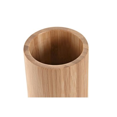 DKD Home Decor Tandborsthållare Bambu 7 x 11 cm Svart Aluminium