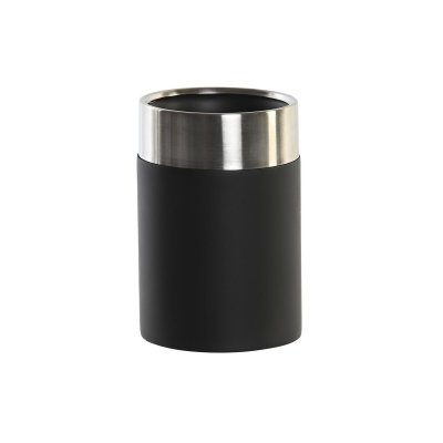 DKD Home Decor Tandborsthållare Svart Silvrig Harts Rostfritt stål 7 x 10, 5 cm (12 antal)