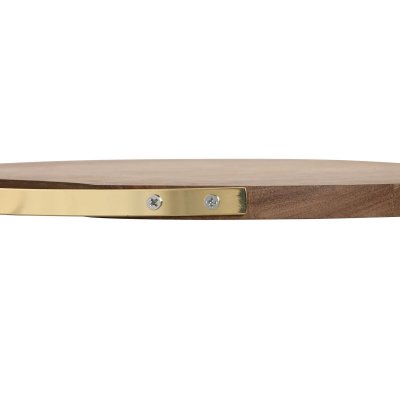 Home ESPRIT Skärbräda Gyllene Naturell Metall Akaciaträ 32, 3 x 31, 1, 4 cm