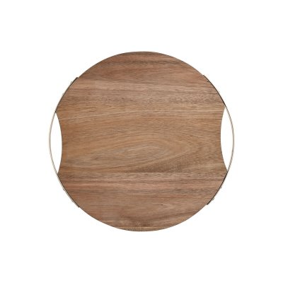 Home ESPRIT Skärbräda Gyllene Naturell Metall Akaciaträ 32, 3 x 31, 1, 4 cm
