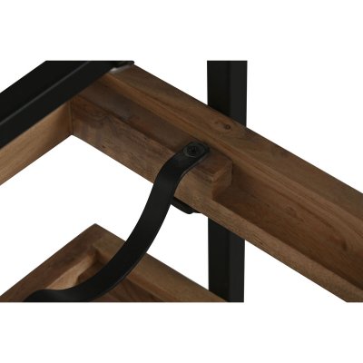 Home ESPRIT Flaskställ Home ESPRIT Svart Naturell 65 x 25 x 35 cm