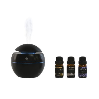 Home ESPRIT Diffuser av eteriska oljor 10 ml (4 Delar) Svart Glas