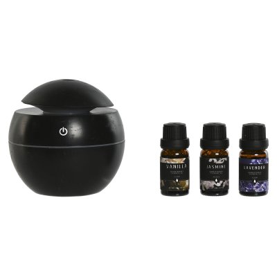 Home ESPRIT Diffuser av eteriska oljor 10 ml (4 Delar) Svart Glas