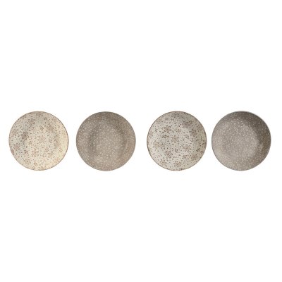 Home ESPRIT Tallriksset Home ESPRIT Brun beige Porslin 20 x 20 x 4 cm