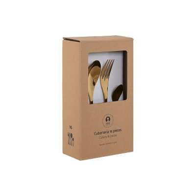 Home ESPRIT Bestick Home ESPRIT Gyllene Rostfritt stål 2 x 1,5 x 25,5 cm 16 Delar