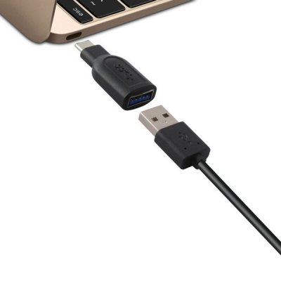 USB 3.0 till USB-C 3.1 Adapter Svart