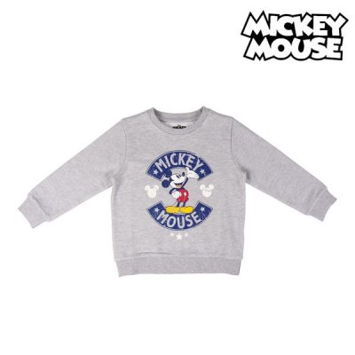 Herren Sweater ohne Kapuze Mickey Mouse Grau