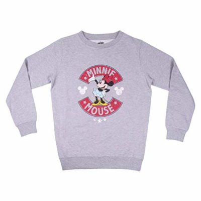 Damessweater zonder Capuchon Minnie Mouse Vrouw Grijs